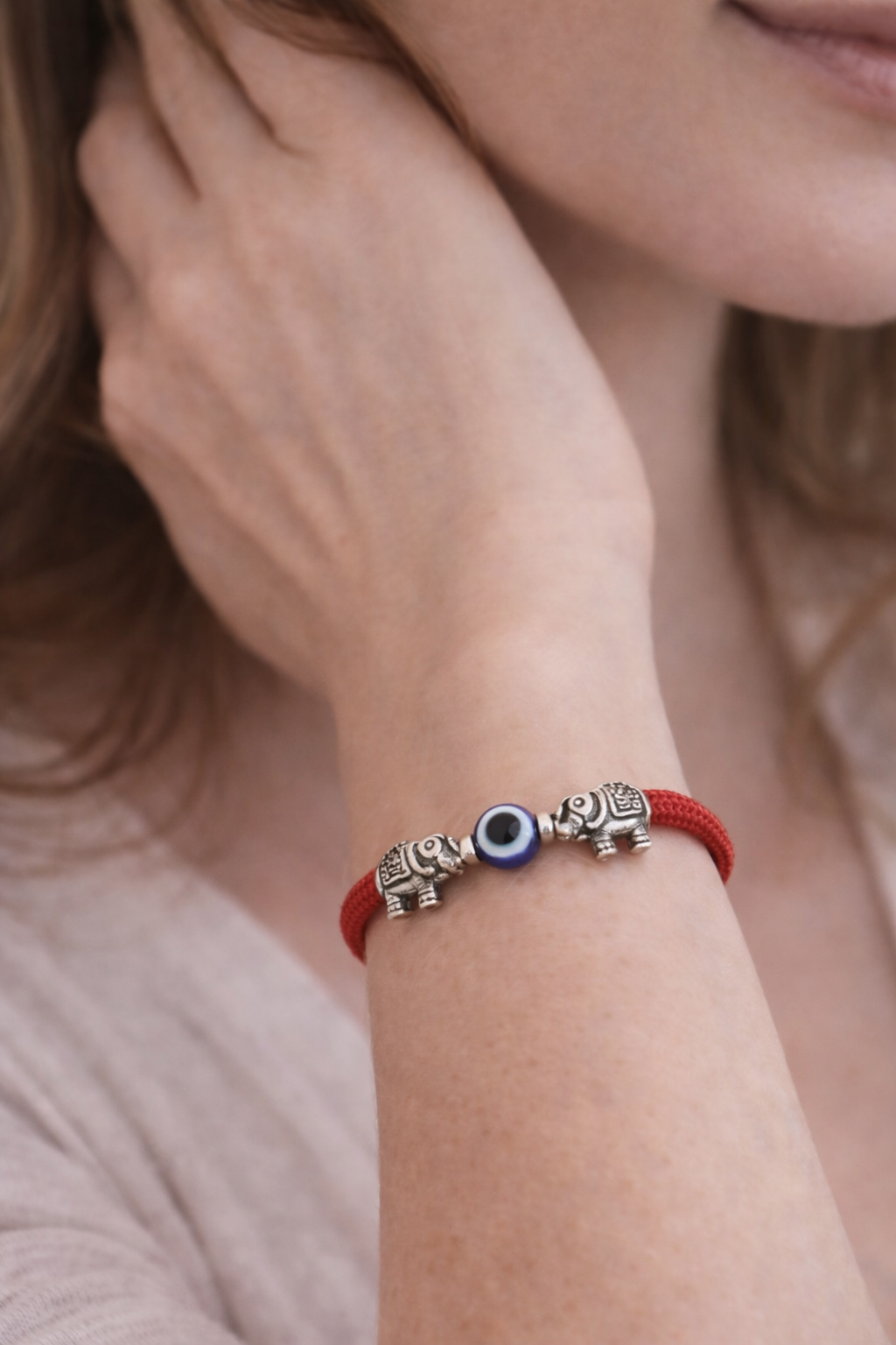 Pulseira Regulável Olho Grego - Proteção - Folheado a Ouro 18k + FRETE GRÁTIS