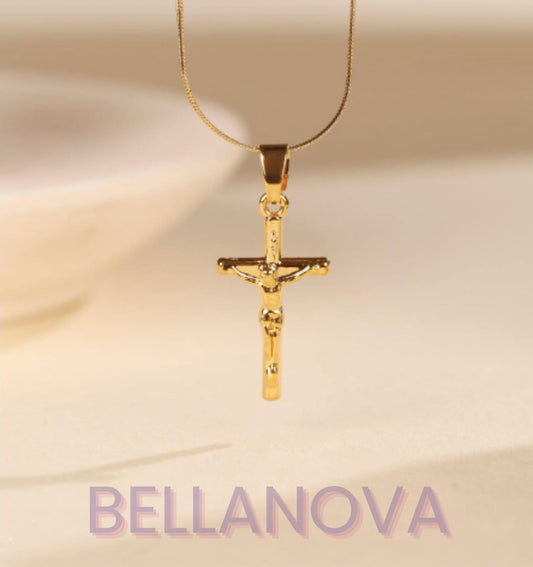 OLIVIA PADANO X BELLA NOVA | Gargantilha com Pingente Sagrado Jesus - Folheado a Ouro 24k+ FRETE GRÁTIS