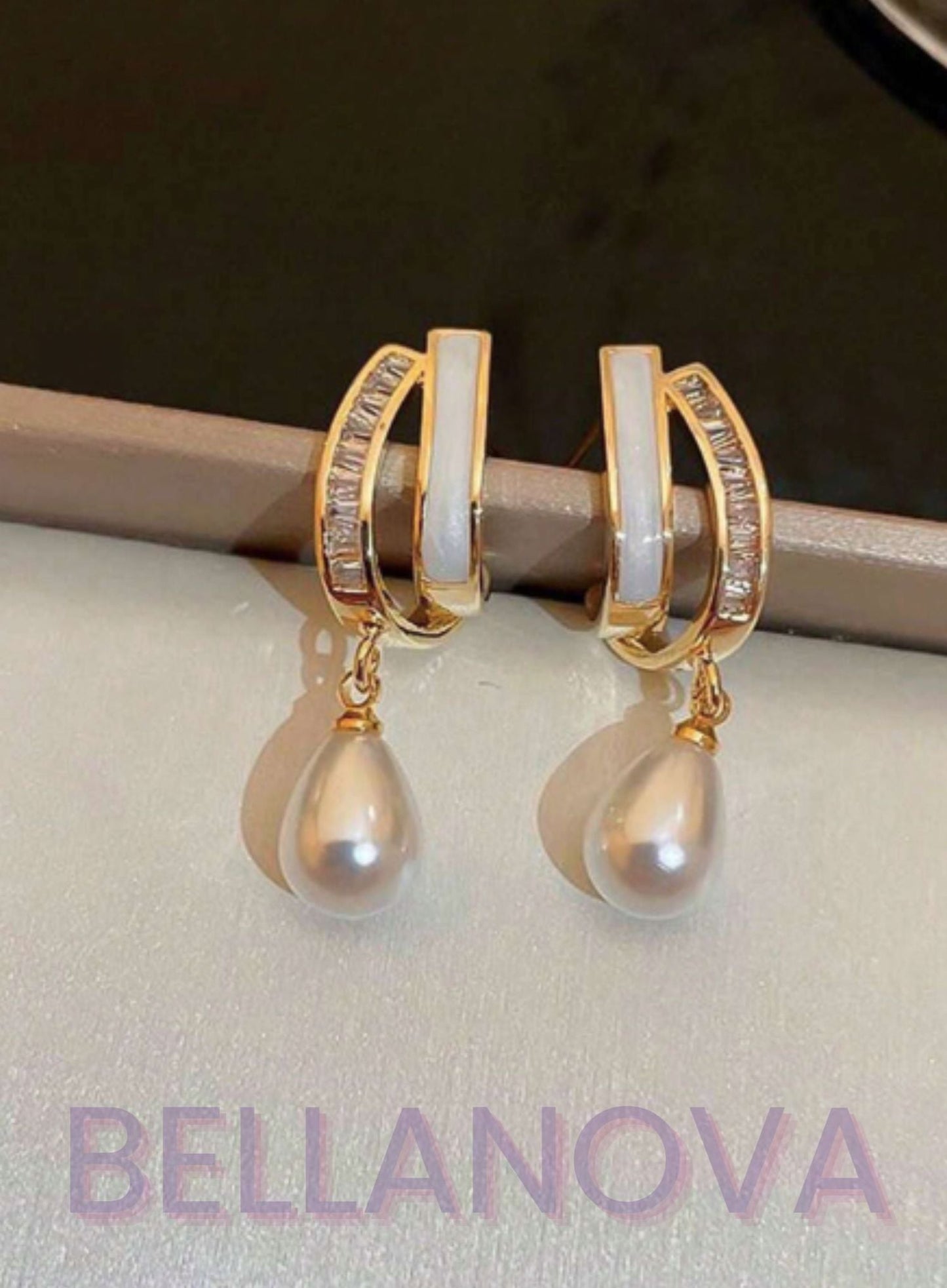 Brincos Beatrice MadrePérola - Folheado a Ouro 18k + FRETE GRÁTIS