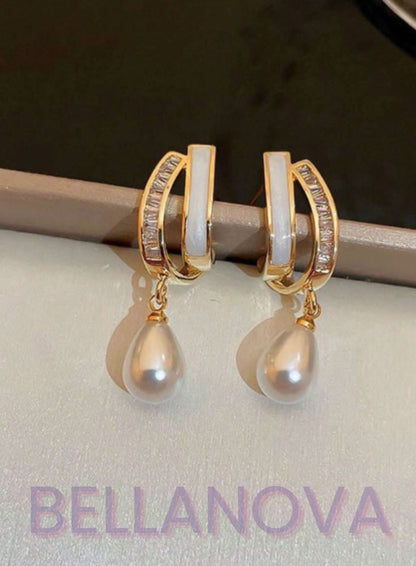 Brincos Beatrice MadrePérola - Folheado a Ouro 18k + FRETE GRÁTIS