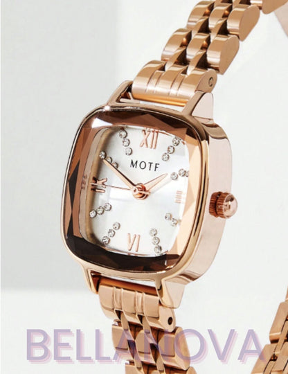 Relógio Minimalista Swarovski™ - Folheado a Ouro 18K+ FRETE GRÁTIS
