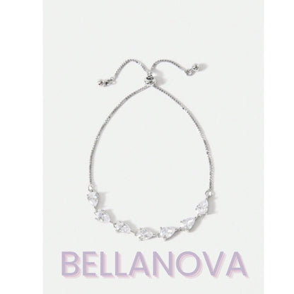FILIPPA MONTEIRO X BELLA NOVA | Pulseira Ajustável Swarovski Cristal - Folheado a Ouro 18K+ FRETE GRÁTIS
