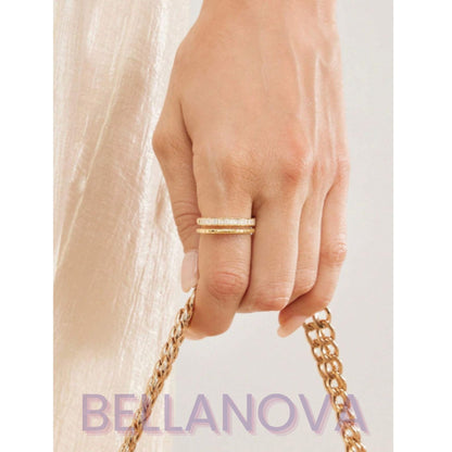 FILIPPA MONTEIRO X BELLA NOVA | Anel Ajustável Swarovski - Folheado a Ouro 18K+ FRETE GRÁTIS