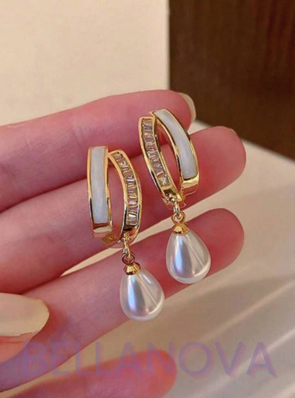 Brincos Beatrice MadrePérola - Folheado a Ouro 18k + FRETE GRÁTIS