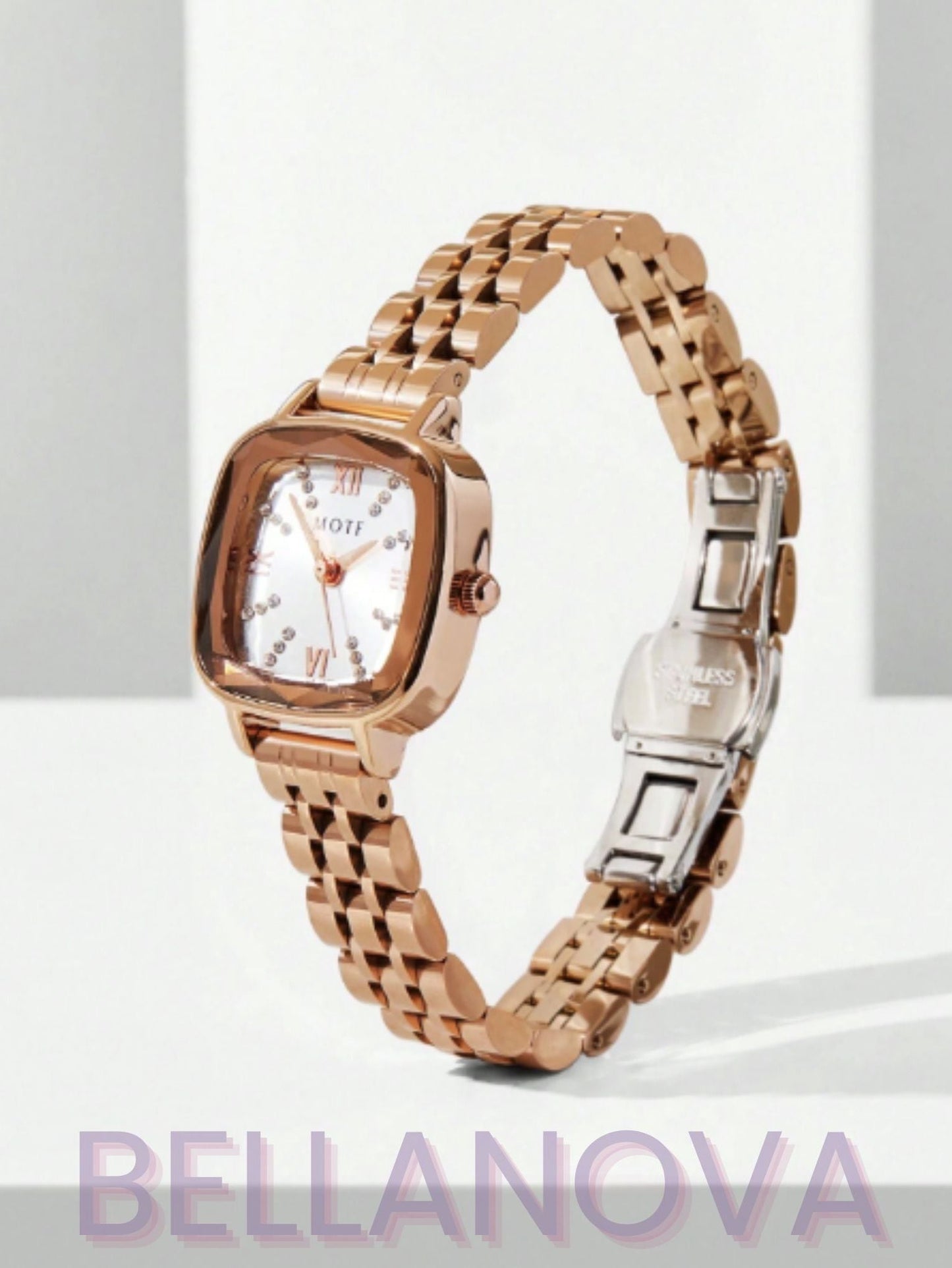 Relógio Minimalista Swarovski™ - Folheado a Ouro 18K+ FRETE GRÁTIS
