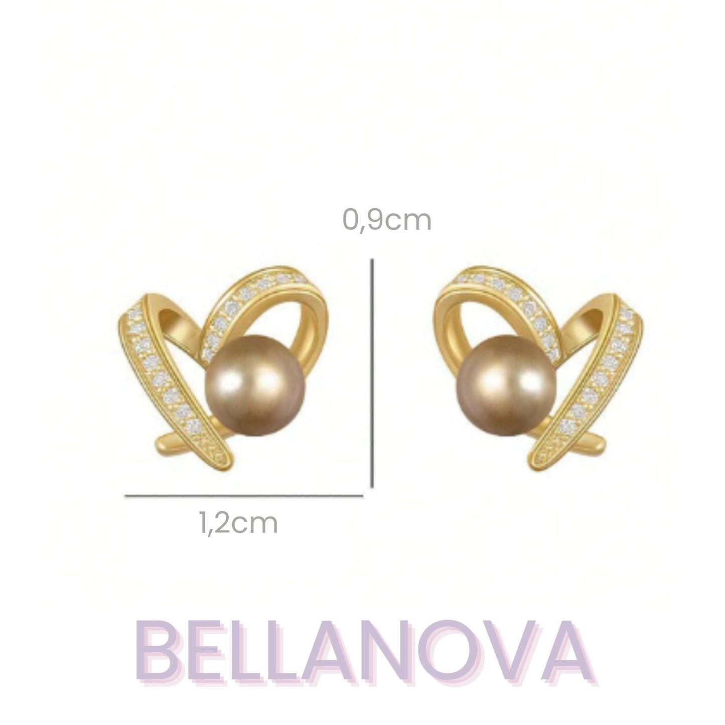 Brincos Coração Dourado Zircônias - Folheado a Ouro 18k + FRETE GRÁTIS