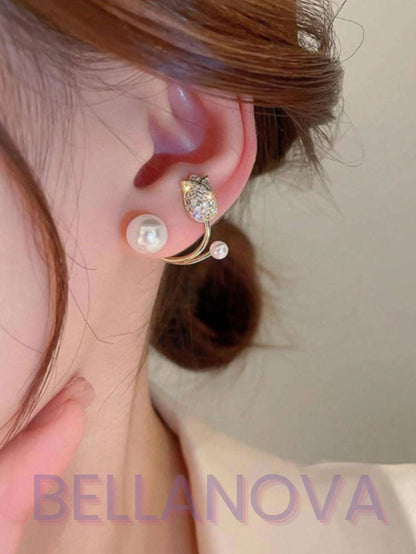 Brincos 2 em 1 Roses - Folheado a Ouro 18k + FRETE GRÁTIS