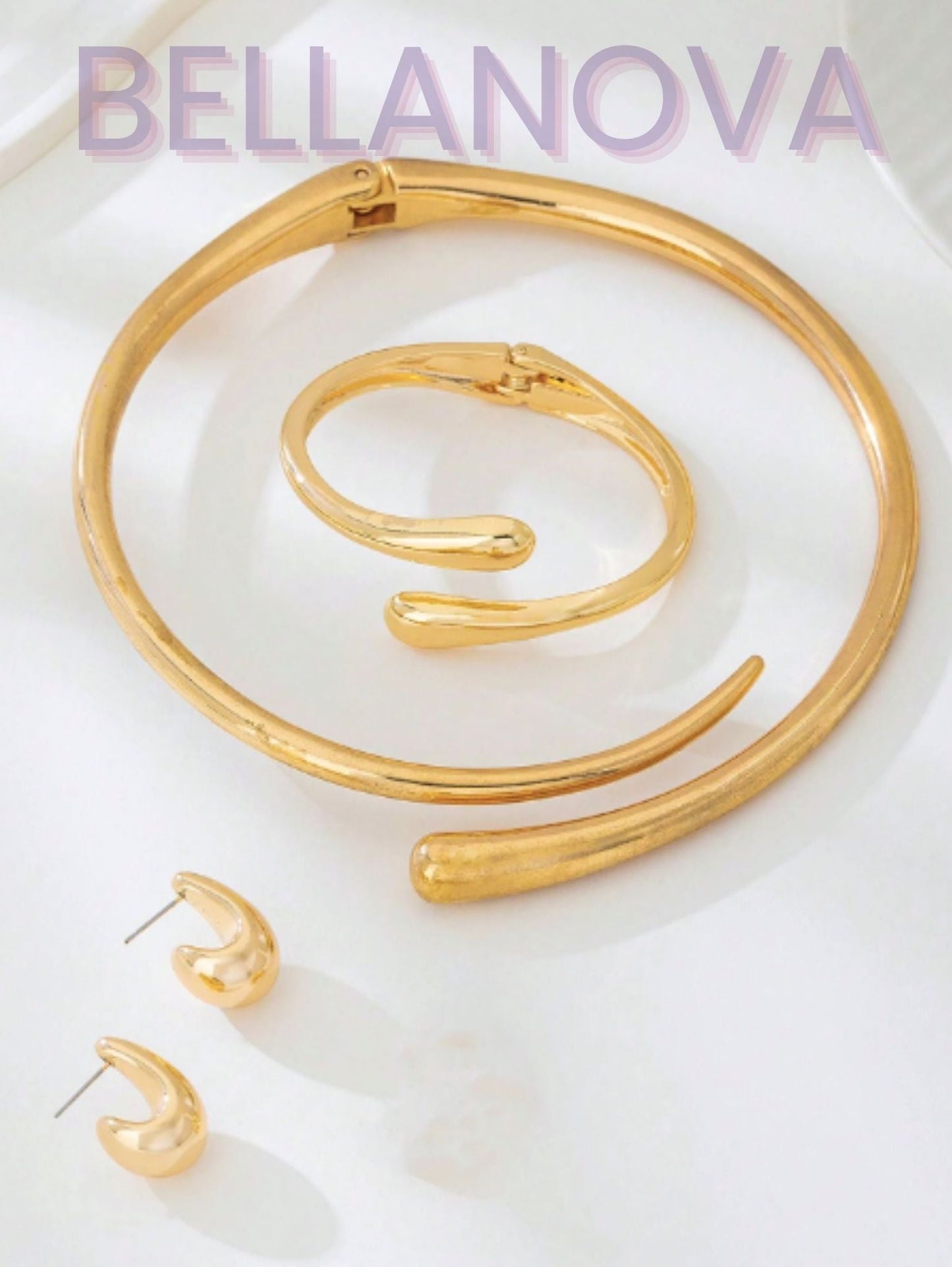 Kit 4pçs Minimalista Chic - Folheado a Ouro 18k + FRETE GRÁTIS
