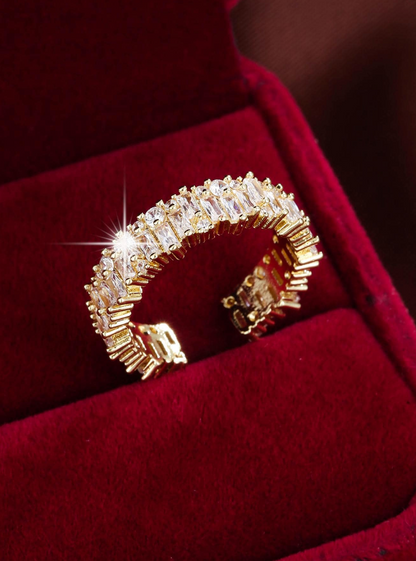[NOVO] Anel Éclat™ Ajustável - Folheado a Ouro 18k + FRETE GRÁTIS
