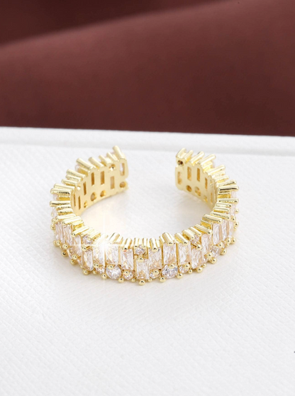 [NOVO] Anel Éclat™ Ajustável - Folheado a Ouro 18k + FRETE GRÁTIS