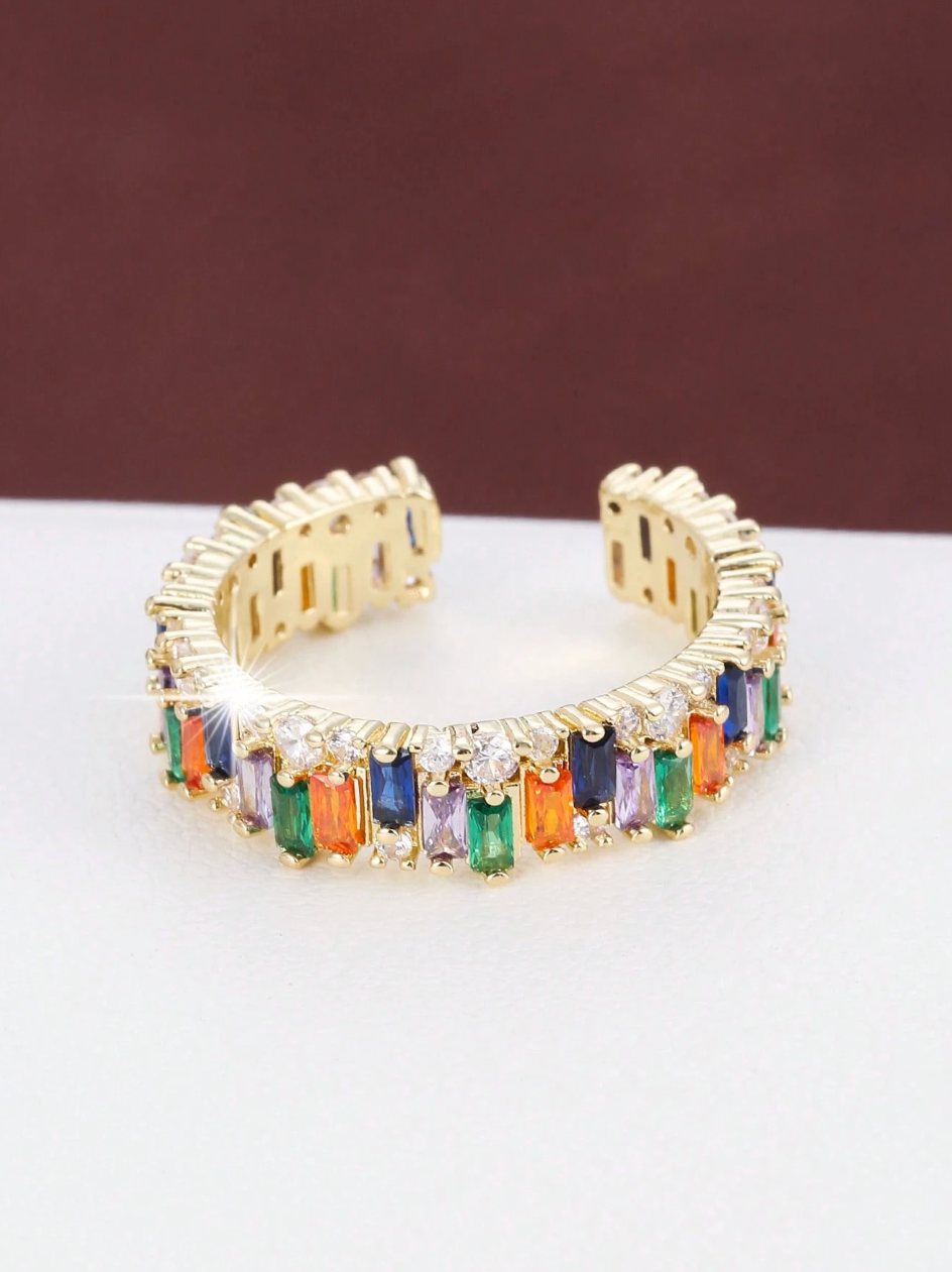 [NOVO] Anel Éclat™ Ajustável - Folheado a Ouro 18k + FRETE GRÁTIS