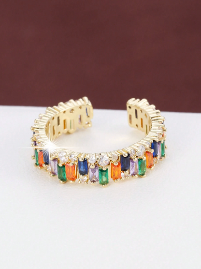 [NOVO] Anel Éclat™ Ajustável - Folheado a Ouro 18k + FRETE GRÁTIS