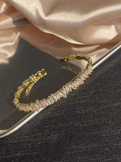 [NOVO] Bracelete Classic Swarovski™- Cravejado com Zircônias - Folheado a Ouro 18k + FRETE GRÁTIS
