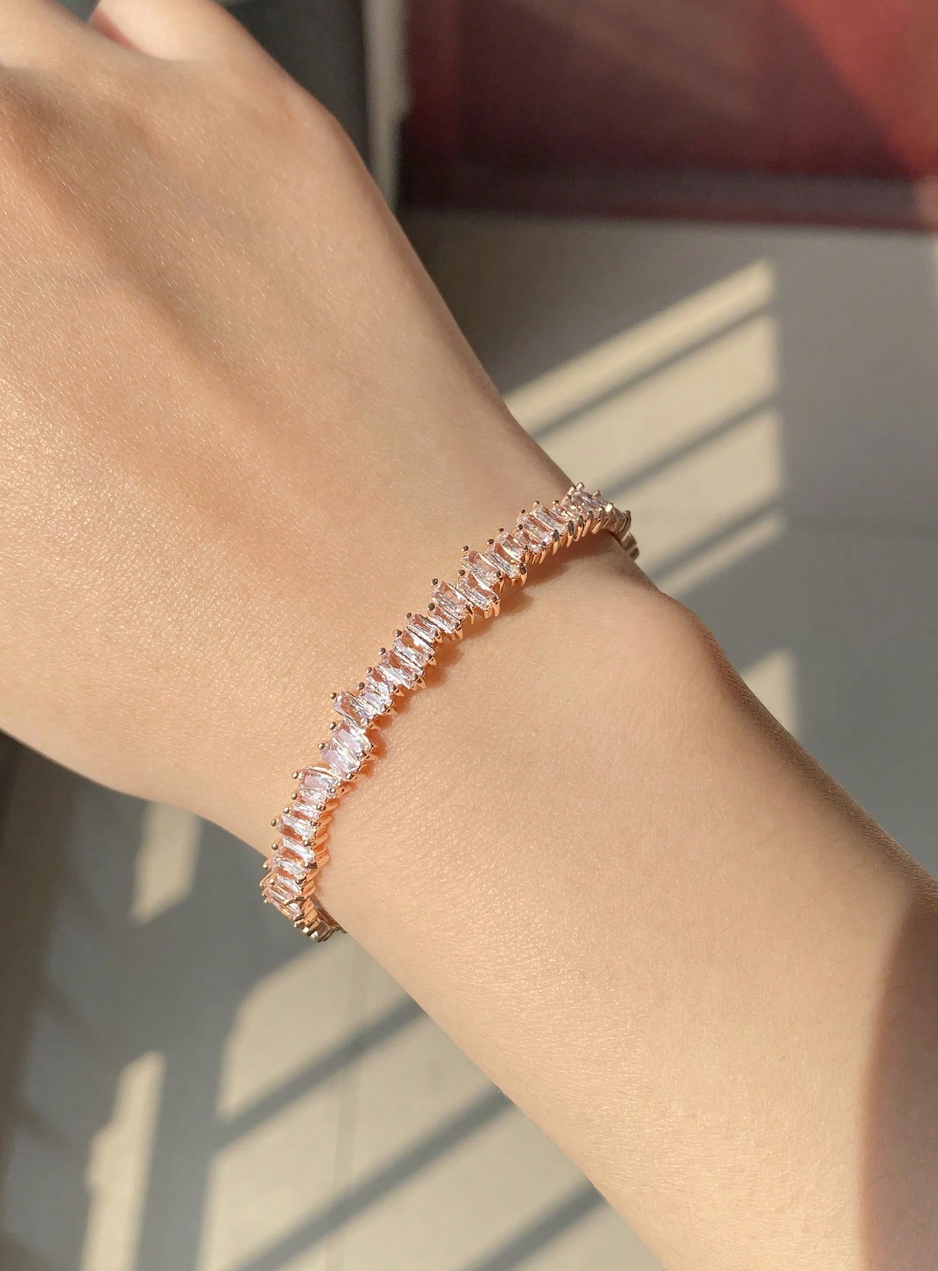 [NOVO] Bracelete Classic Swarovski™- Cravejado com Zircônias - Folheado a Ouro 18k + FRETE GRÁTIS