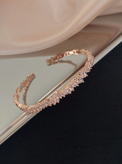 [NOVO] Bracelete Classic Swarovski™- Cravejado com Zircônias - Folheado a Ouro 18k + FRETE GRÁTIS
