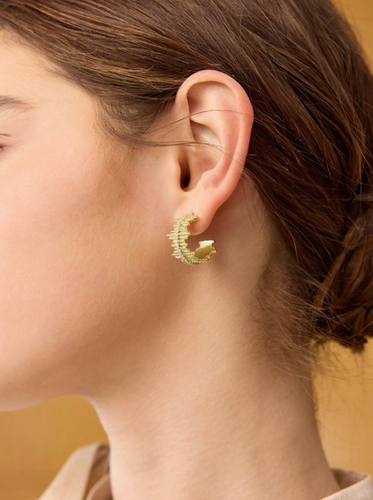 [NOVO] Brinco Aurora Swarovski™- Cravejado com Zircônias - Folheado a Ouro 18k + FRETE GRÁTIS