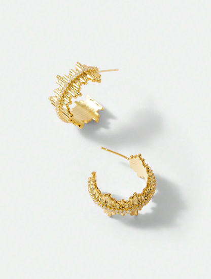 [NOVO] Brinco Aurora Swarovski™- Cravejado com Zircônias - Folheado a Ouro 18k + FRETE GRÁTIS
