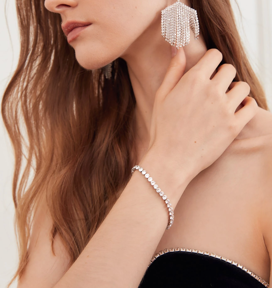 [NOVO] Bracelete Bridge Swarovski™- Cravejado com Zircônias - Folheado a Ouro 18k + FRETE GRÁTIS