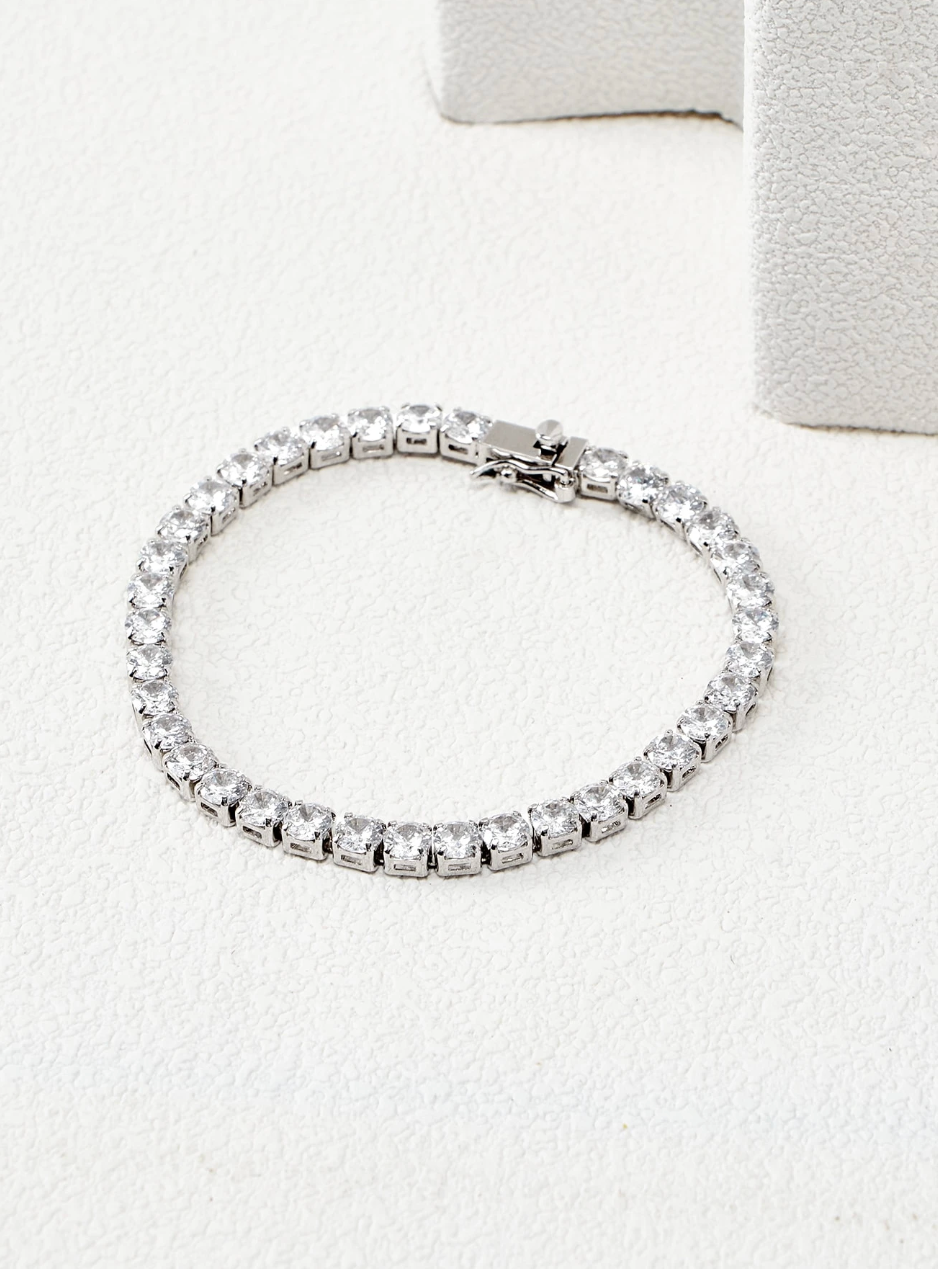 [NOVO] Bracelete Bridge Swarovski™- Cravejado com Zircônias - Folheado a Ouro 18k + FRETE GRÁTIS