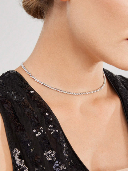 [NOVO] Colar Bridge Swarovski™- Cravejado com Zircônias - Folheado a Ouro 18k + FRETE GRÁTIS