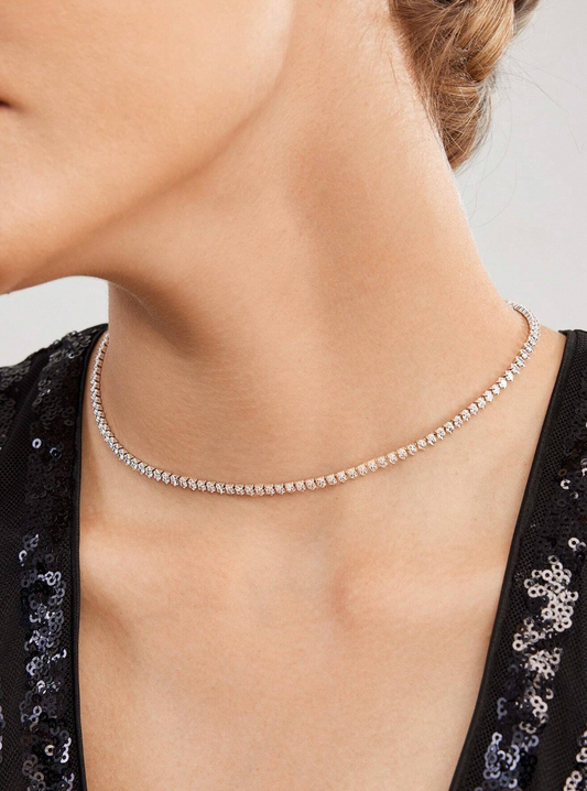 [NOVO] Colar Bridge Swarovski™- Cravejado com Zircônias - Folheado a Ouro 18k + FRETE GRÁTIS