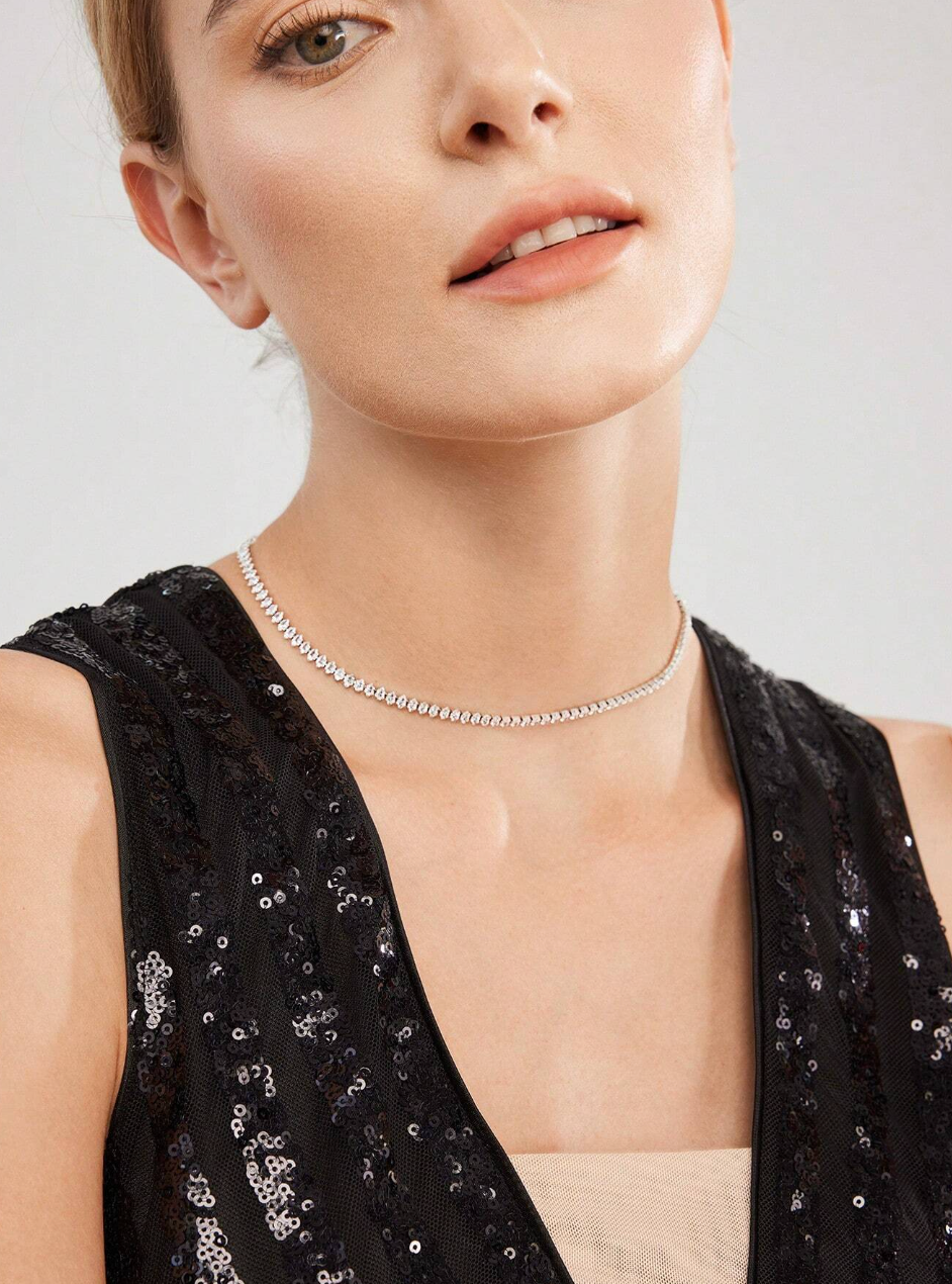[NOVO] Colar Bridge Swarovski™- Cravejado com Zircônias - Folheado a Ouro 18k + FRETE GRÁTIS