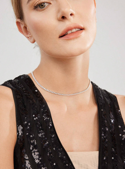 [NOVO] Colar Bridge Swarovski™- Cravejado com Zircônias - Folheado a Ouro 18k + FRETE GRÁTIS