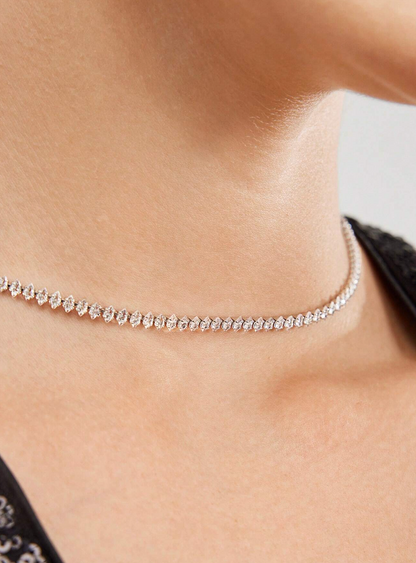 [NOVO] Colar Bridge Swarovski™- Cravejado com Zircônias - Folheado a Ouro 18k + FRETE GRÁTIS