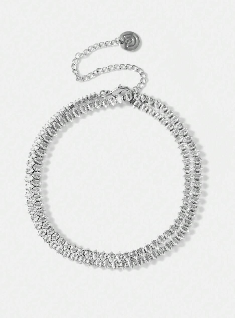 [NOVO] Colar Bridge Swarovski™- Cravejado com Zircônias - Folheado a Ouro 18k + FRETE GRÁTIS