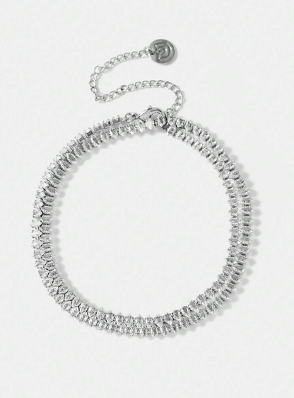 [NOVO] Colar Bridge Swarovski™- Cravejado com Zircônias - Folheado a Ouro 18k + FRETE GRÁTIS