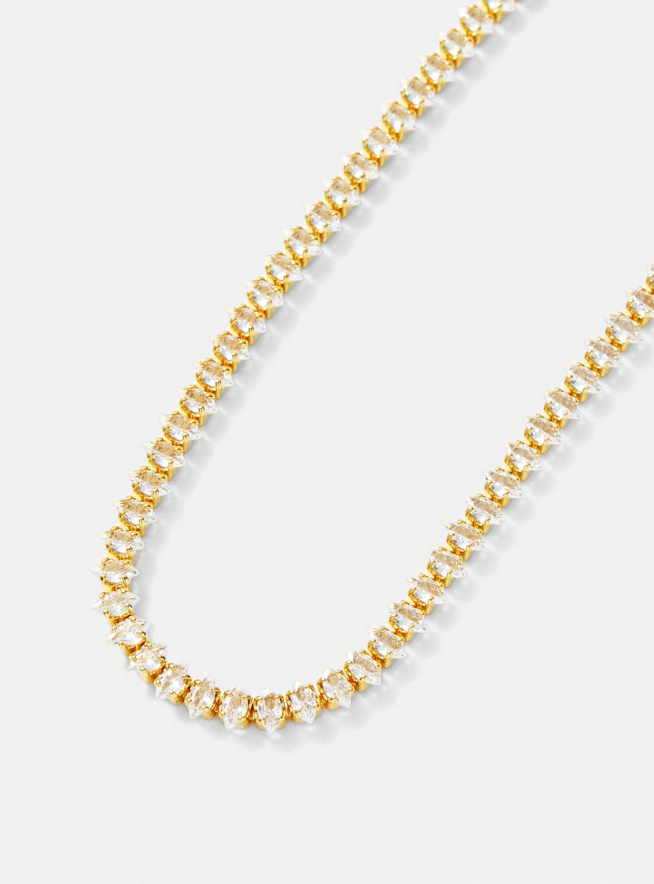 [NOVO] Colar Bridge Swarovski™- Cravejado com Zircônias - Folheado a Ouro 18k + FRETE GRÁTIS