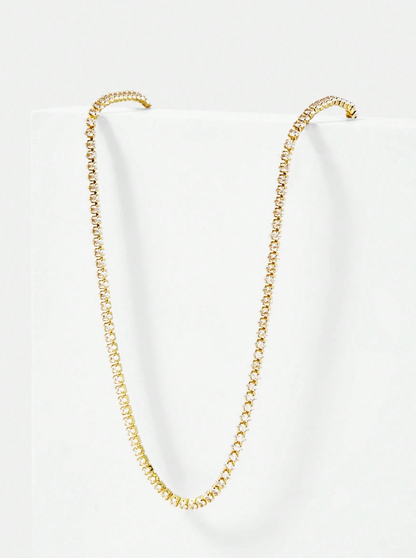 [NOVO] Colar Bridge Swarovski™- Cravejado com Zircônias - Folheado a Ouro 18k + FRETE GRÁTIS