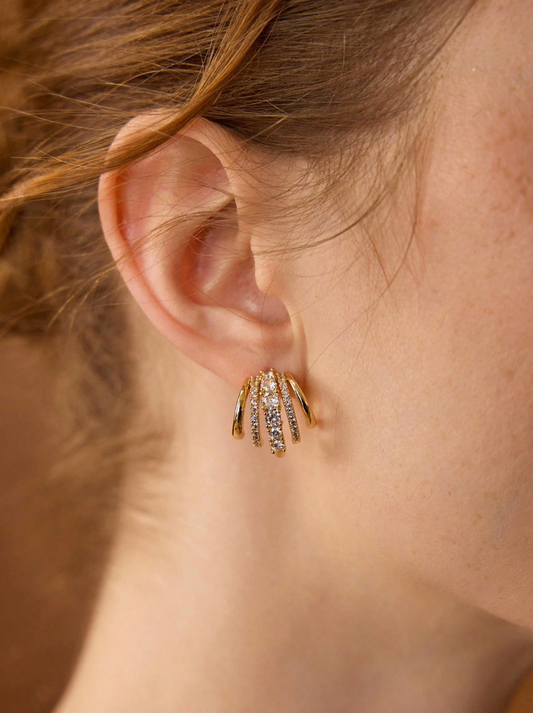 [NOVO] Brinco Liz Swarovski™- Folheado a Ouro 18k + FRETE GRÁTIS