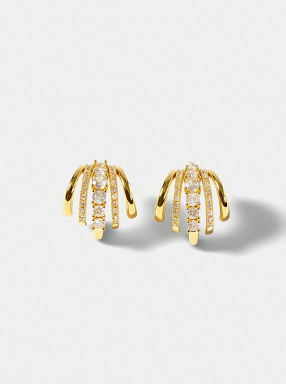 [NOVO] Brinco Liz Swarovski™- Folheado a Ouro 18k + FRETE GRÁTIS