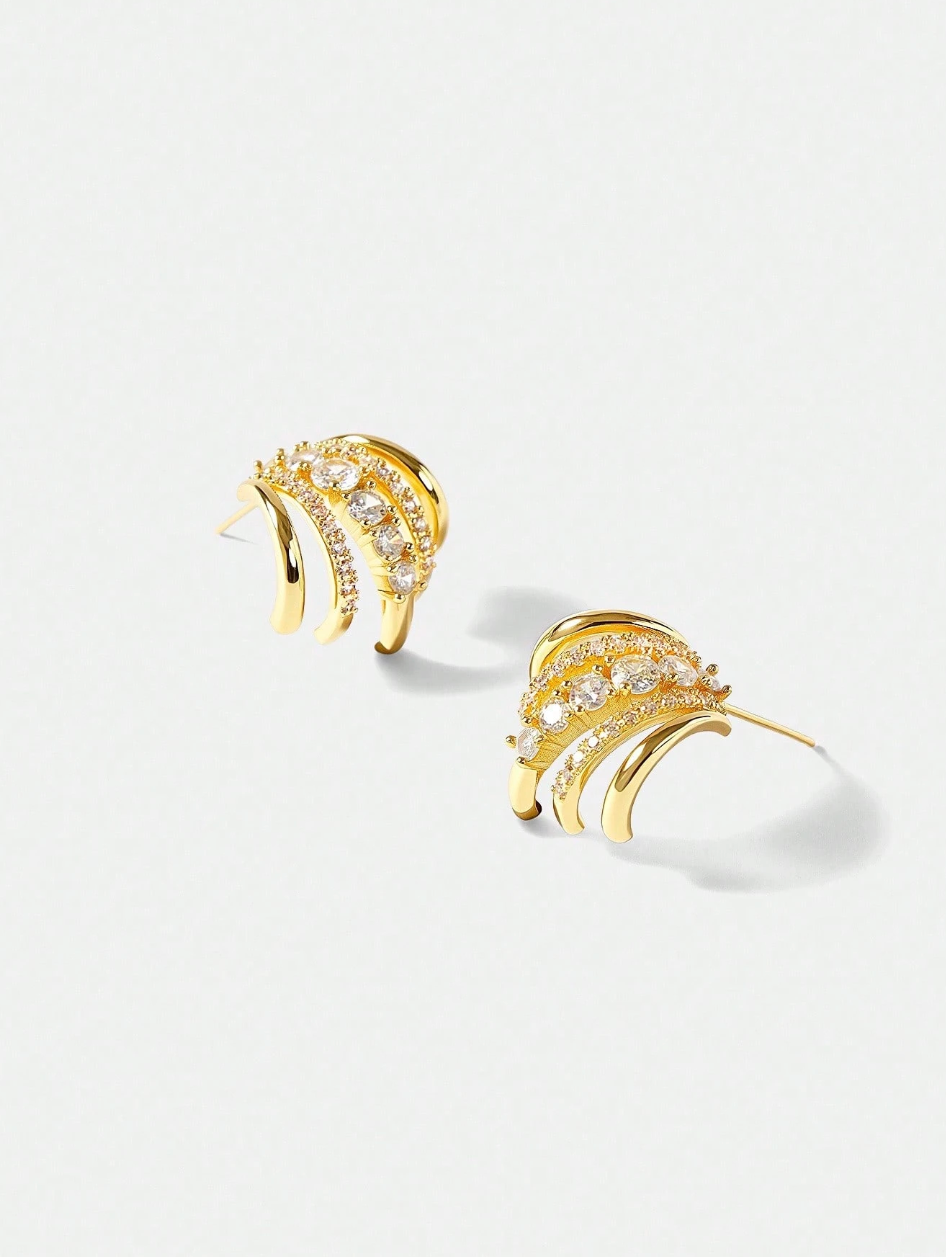 [NOVO] Brinco Liz Swarovski™- Folheado a Ouro 18k + FRETE GRÁTIS