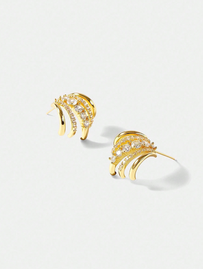 [NOVO] Brinco Liz Swarovski™- Folheado a Ouro 18k + FRETE GRÁTIS