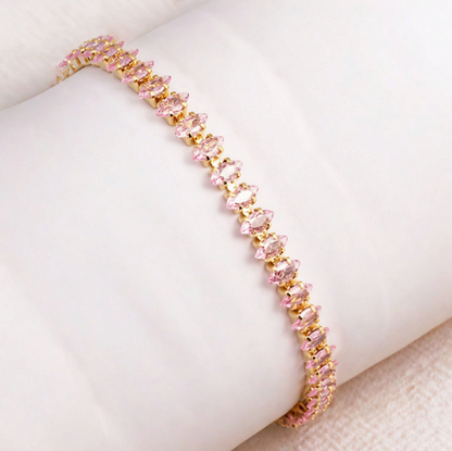 [NOVO] Bracelete Milano Swarovski™- Cravejado com Zircônias - Folheado a Ouro 18k + FRETE GRÁTIS