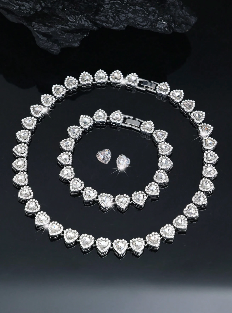 [NOVO] Kit 4pçs Amour Royale Swarovski™ - Folheado a Ouro 18k + FRETE GRÁTIS