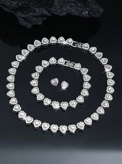 [NOVO] Kit 4pçs Amour Royale Swarovski™ - Folheado a Ouro 18k + FRETE GRÁTIS