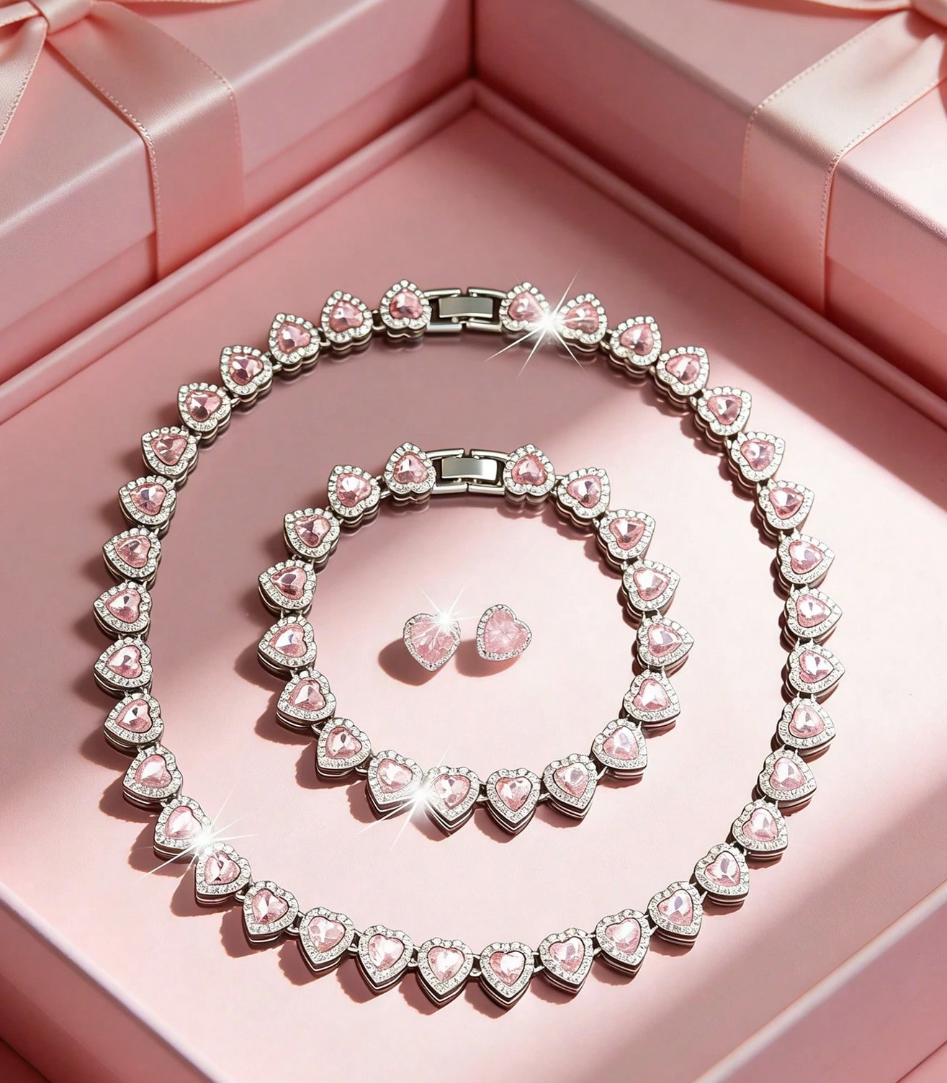 [NOVO] Kit 4pçs Amour Royale Swarovski™ - Folheado a Ouro 18k + FRETE GRÁTIS