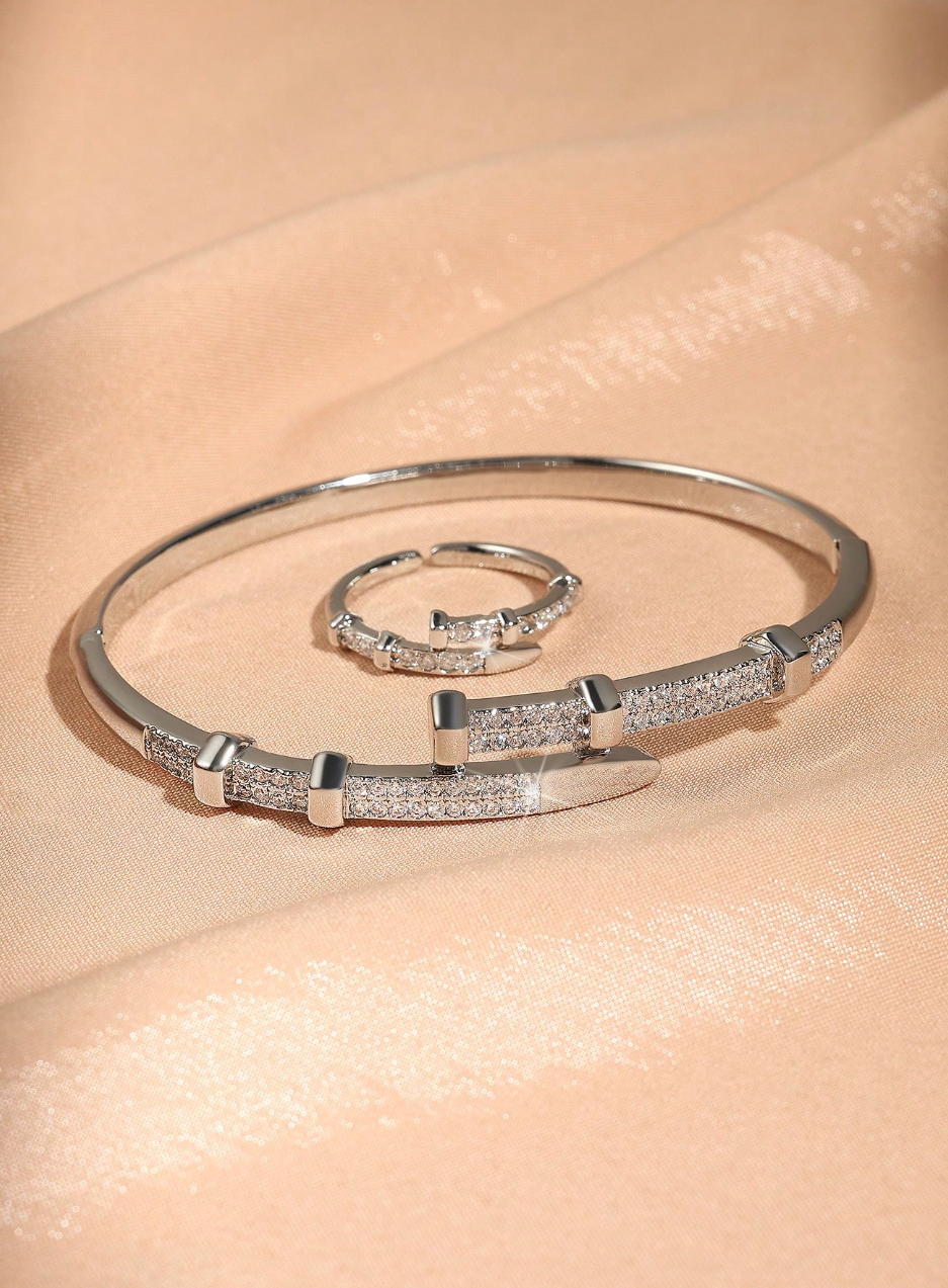 [NOVO] Kit 2pçs Portofino Swarovski™ - Folheado a Ouro 18k + FRETE GRÁTIS