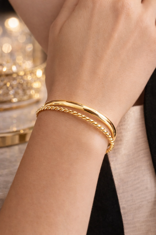 Pulseira Dupla™ - Folheado a Ouro 18k+ FRETE GRÁTIS