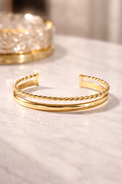 Pulseira Dupla™ - Folheado a Ouro 18k+ FRETE GRÁTIS