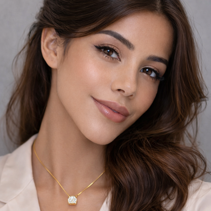 Gargantilha Com Pingente Swarovski™ - Folheado a Ouro 24k+ FRETE GRÁTIS