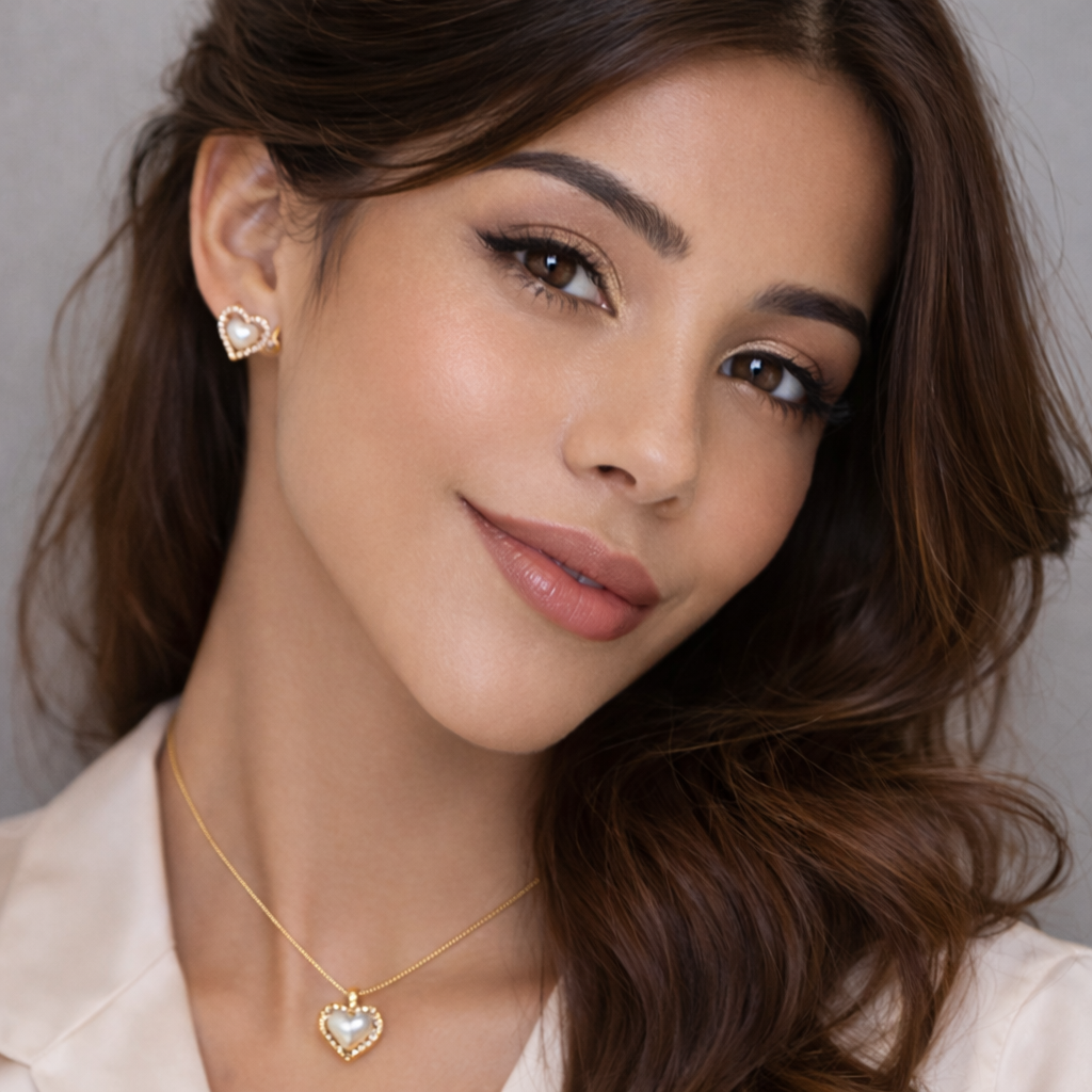 Kit Pérolas e Swarovski™ - Folheado a Ouro 18k+ FRETE GRÁTIS