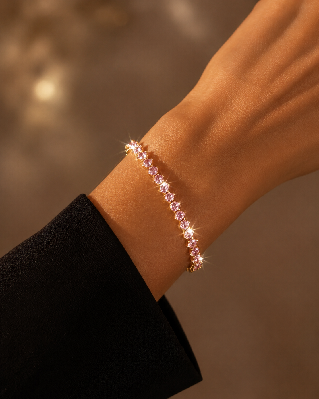 [NOVO] Bracelete Milano Swarovski™- Cravejado com Zircônias - Folheado a Ouro 18k + FRETE GRÁTIS