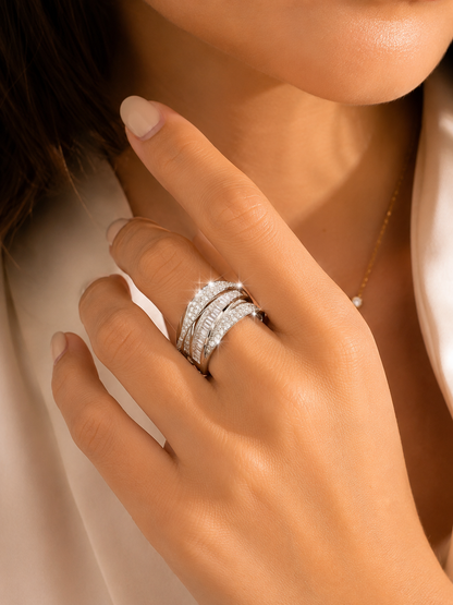 [NOVO] Anel Amalfi Swarovski™ - Folheado a Ouro 18k + FRETE GRÁTIS